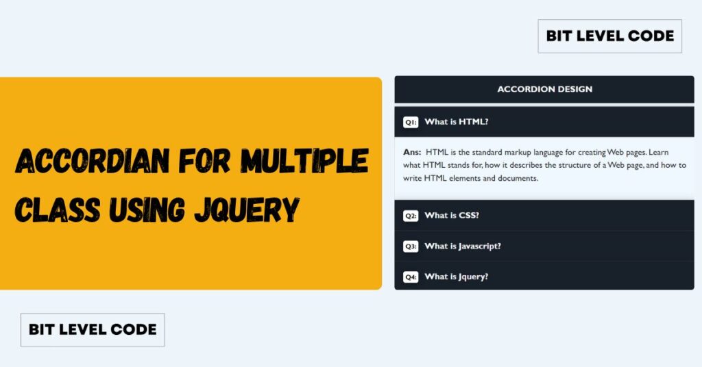 Accordion Using Jquery