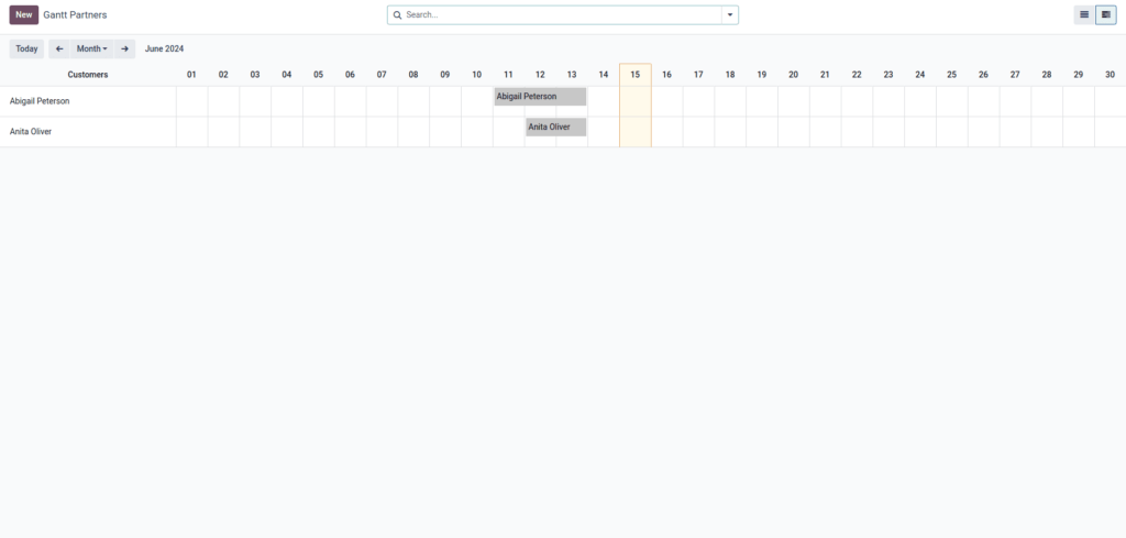 how to create a gantt view in odoo