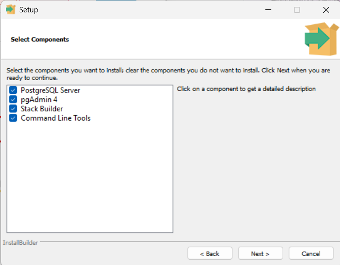 postgresql setup