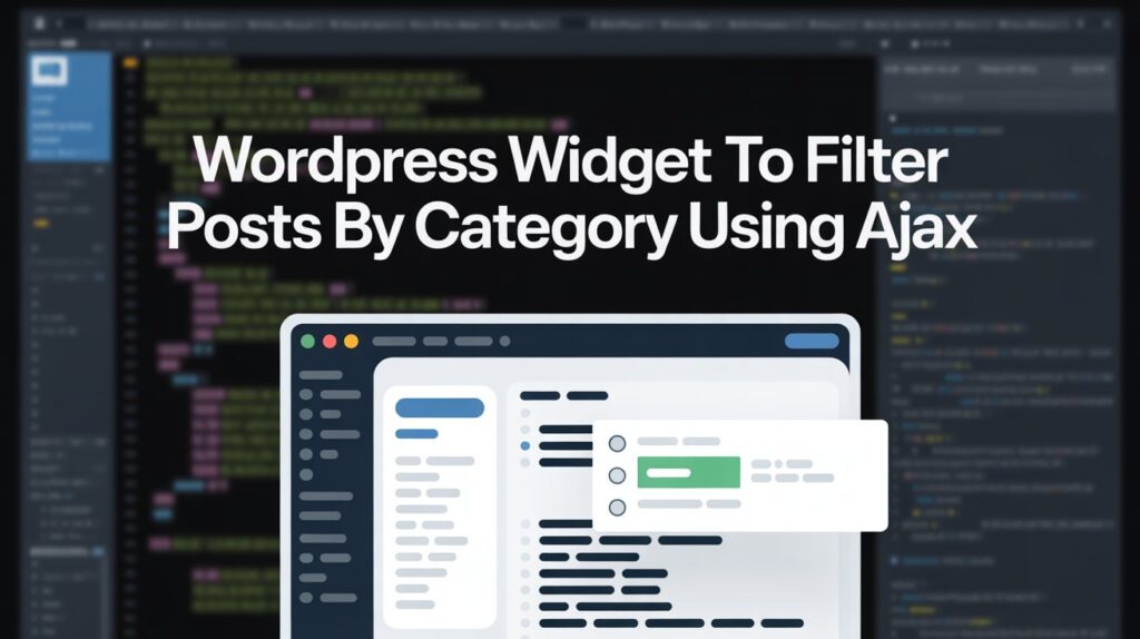 How to Create a WordPress Widget to Filter Posts by Category Using AJAX