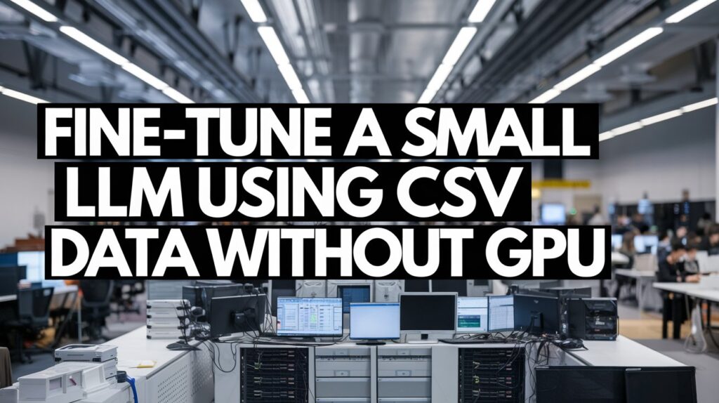 fine-tune a small llm using csv data without gpu