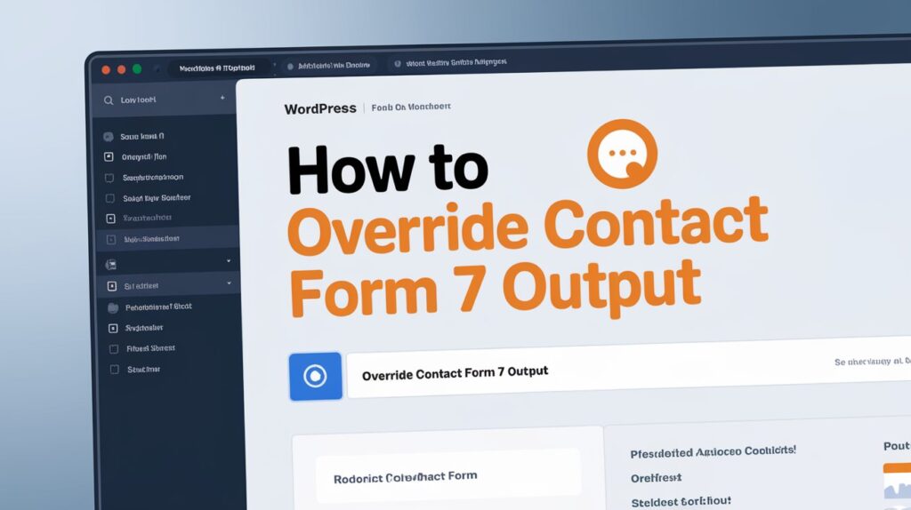 override Contact Form 7 output