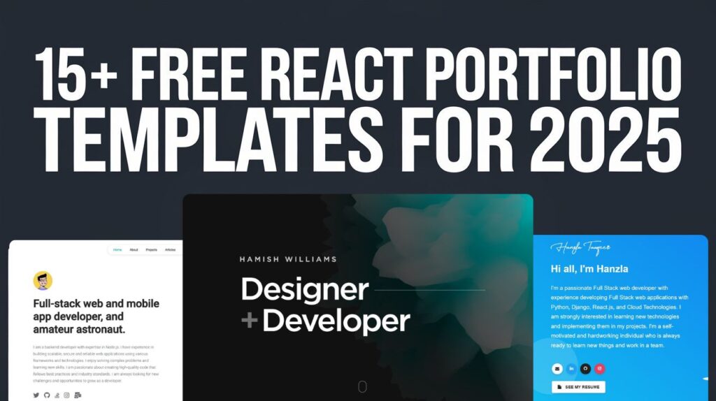 15+ Free React Portfolio Templates for 2025
