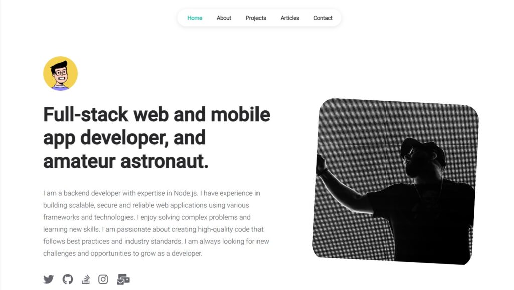 Free React Portfolio Templates with source code and demo