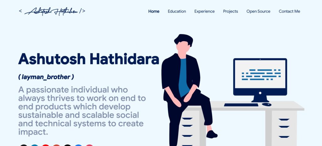 Master Portfolio React Template by Ashutosh Hathidara