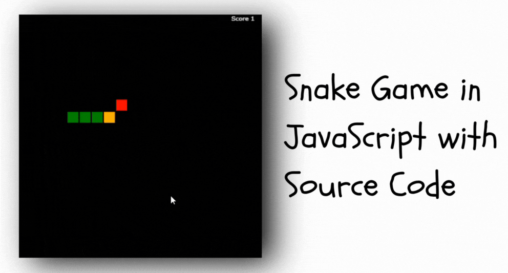 Snake-Game-in-JavaScript-with-Source-Code, JavaScript Games for Beginners with Source Code